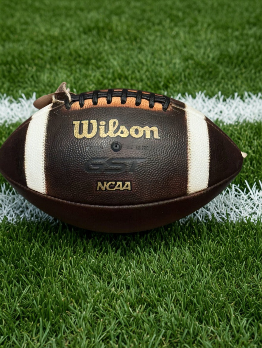 Wilson GST Football Official ball for NCAA and High School programs. Game Prepped