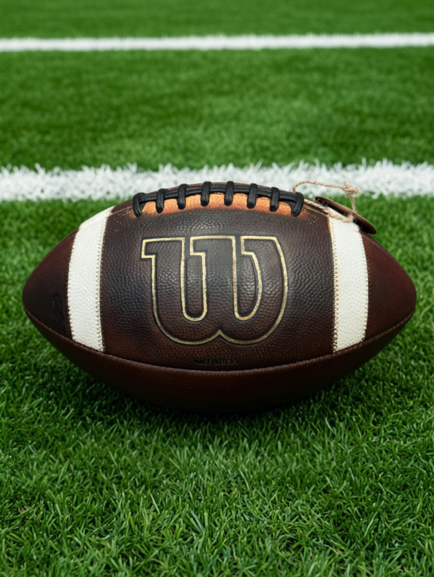 Wilson GST Football Official ball for NCAA and High School programs. Game Prepped